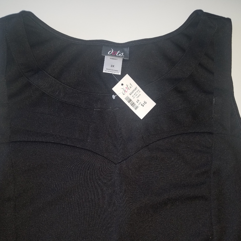 Black sleeveless cage top